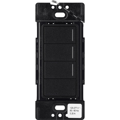Lutron RadioRA 3 Sunnata RF Hybrid 3-Button Keypad, Raise/Lower, 120-277V, Midnight, RRST-HN3RL-MN