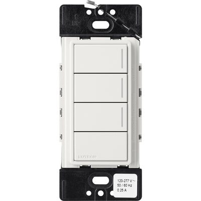 Lutron RadioRA 3 Sunnata RF Hybrid 3-Button Keypad, Raise/Lower, 120-277V, Architectural White, RRST-HN3RL-RW
