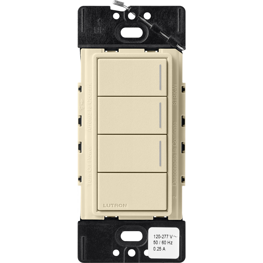 Lutron RadioRA 3 Sunnata RF Hybrid 3-Button Keypad, Raise/Lower, 120-277V, Sand, RRST-HN3RL-SD