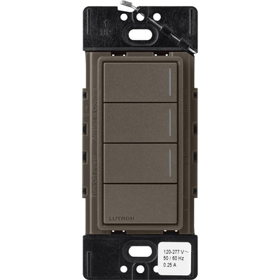Lutron RadioRA 3 Sunnata RF Hybrid 3-Button Keypad, Raise/Lower, 120-277V, Truffle, RRST-HN3RL-TF