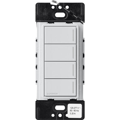 Lutron RadioRA 3 Sunnata RF Hybrid 4-Button Keypad, 120-277V, Mist, RRST-HN4B-MI