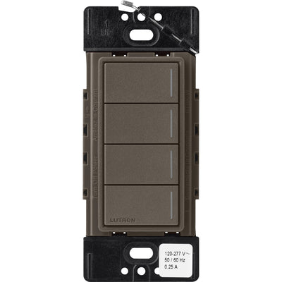 Lutron RadioRA 3 Sunnata RF Hybrid 4-Button Keypad, 150W LED, Truffle, RRST-HN4B-TF