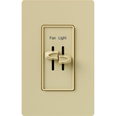 Lutron Skylark Quiet Fan/Light Control, 300W, 3-Speed, 120V, Ivory, S2-LFSQ-IV