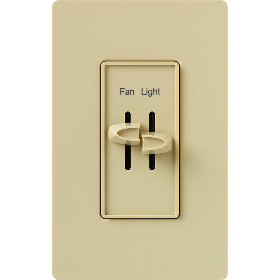 Lutron Skylark Quiet Fan/Light Control, 300W, 3-Speed, 120V, Ivory, S2-LFSQ-IV