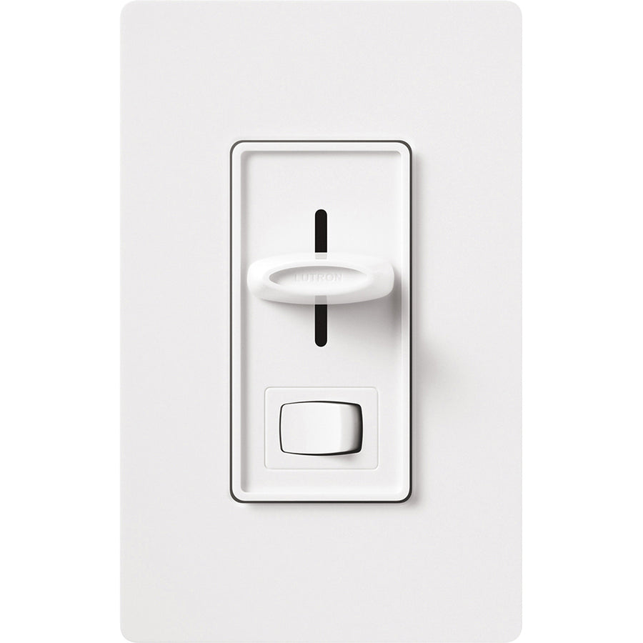 Lutron Skylark Dimmer, 8A, Fluorescent/LED, 3-Wire Ballast/Driver, 3-Way, Preset, White, SF-103P-WH
