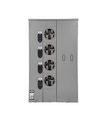 Siemens NEC 2020, EUSERC, 6 Position Vertical Meter Pack, 125 Amp Unit Meter, 400 Amps Buss, Ring type, 3R, Overhead/Underground, Surface Mount, WEPK4611