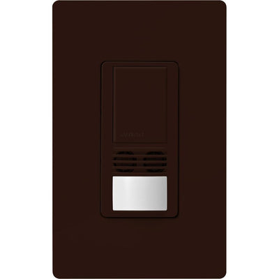Lutron Maestro Dual Technology Vacancy Sensor Switch, XCT Technology, 180° Coverage, Brown, WMS-A102-V-BR