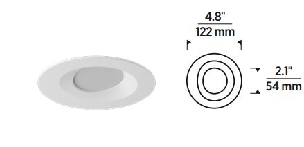 Element Lighting VERSE™ 3" Round Trim LED Wall Wash V3RWWH