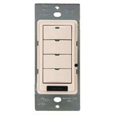 Wattstopper DLM 4-Button Partition Switch, White, LMPS-104-W
