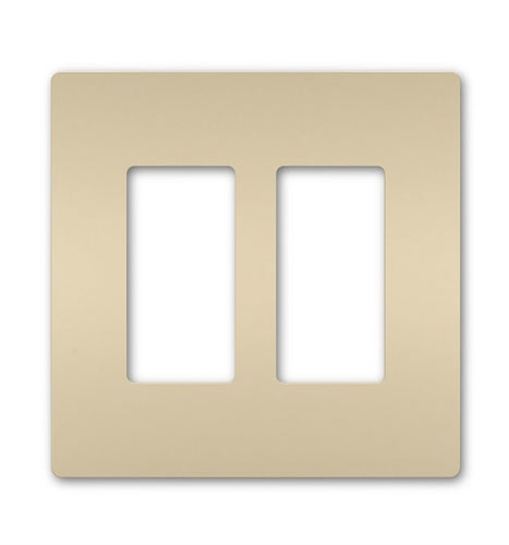 Wattstopper Radiant 2-Gang Screwless Wallplate, Ivory, RWP262ICC6