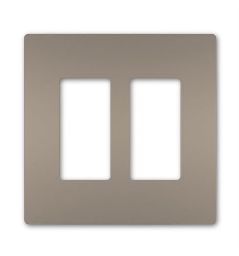 Wattstopper Radiant 2-Gang Screwless Wallplate, Nickel, RWP262NICC6
