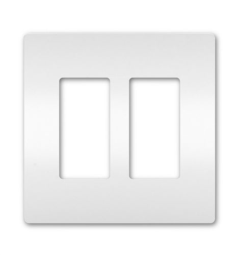 Wattstopper Radiant 2-Gang Screwless Wallplate, White, RWP262WCC6