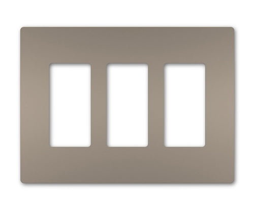 Wattstopper Radiant 3-Gang Screwless Wallplate, Nickel, RWP263NI