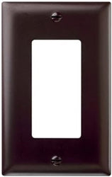 Wattstopper Thermoplastic 1-Gang Decorator Wall Plate, Brown, TP26CC15