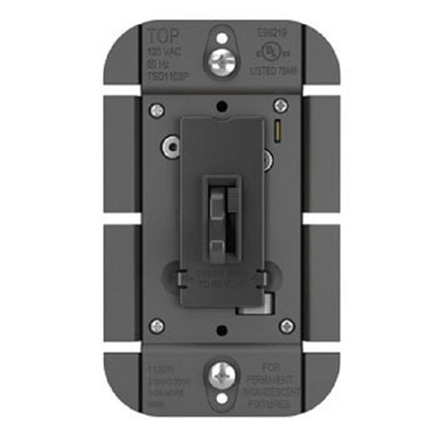 Wattstopper Toggle Slide Dimmer Incandescent Single Pole/3-Way, 1100WBlack, TSD1103PBK