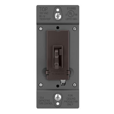 Wattstopper 1.6A Single-Pole/3-Way, Preset Fan Speed Control and De-Hummer, Brown, TSDDH163P