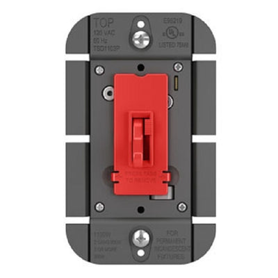 Wattstopper 250W SSL7A-Compliant LED/ CFL/ Incandescent Single Pole/ 3-Way Toggle Slide Dimmer, Red, TSDSSL7APRED
