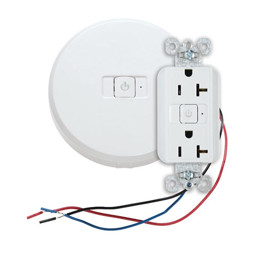 Wattstopper Half Controlled 20A Receptacle,, WRC-20-1-W