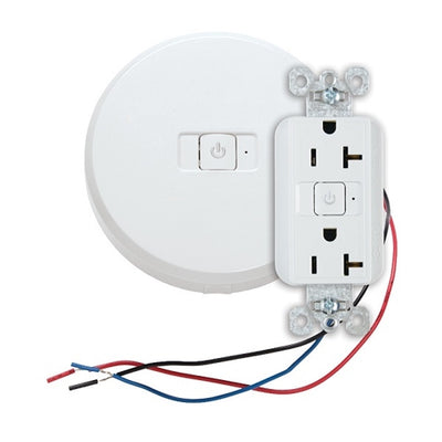 Wattstopper Dual Controlled 20A Receptacle,, WRC-20-2-W