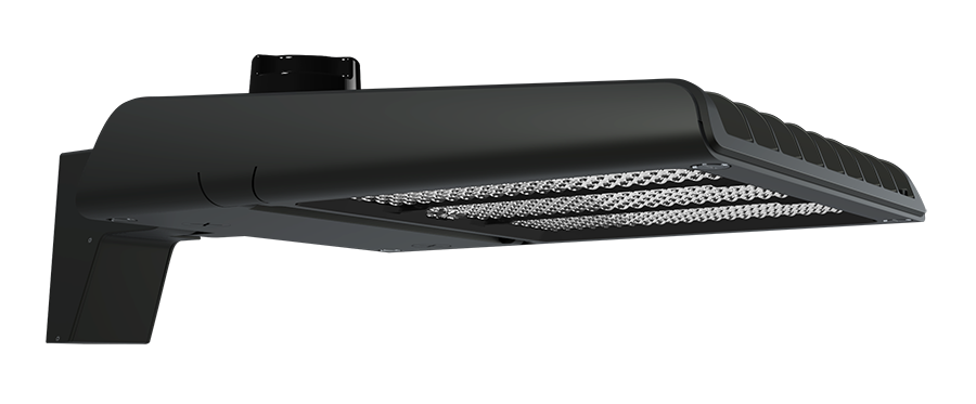RAB Lighting A22 Field Adjustable LED Area Light, 150 | 120 | 100W, CCT Selectable, 15,116 thru 21,728 Lumens, Type III, Pole Mount, 480V, Bronze, A22-150/480
