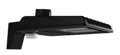 RAB Lighting A22 Area Light, 100/80/60W, CCT Selectable, Type III Pole Mount, Black, A22-100B/MVS