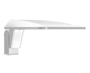 RAB Lighting A34 Small LED Area Light, 50W, Amber 596nm, 120-277V, 0-10V, Type III, Slipfitter, White, A34T3SSFYAW