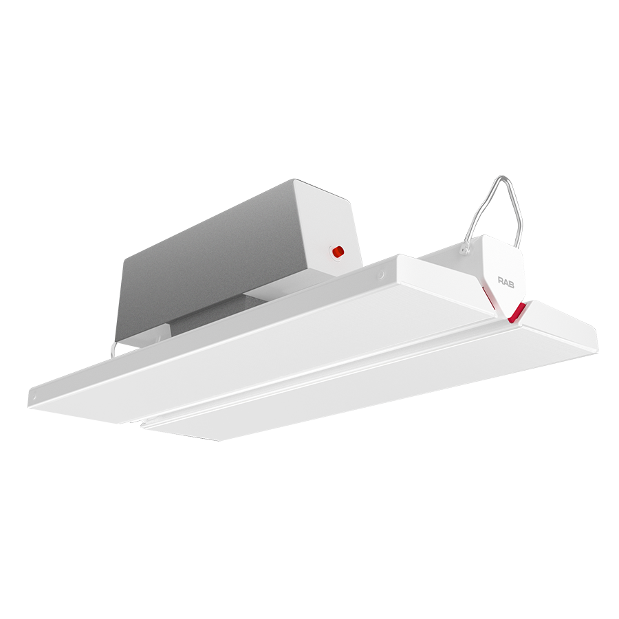 RAB Lighting AEROBAY XS Field-Adjustable LED High Bay, 95W, 4K / 5K, Battery Backup, 120-277V, ARXS/E