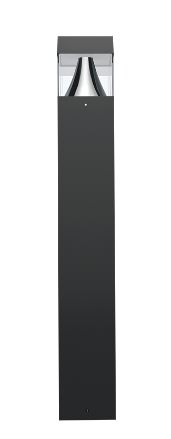 RAB Lighting B17 LED Square Bollard, Flat Top, CCT Selectable, 1,959 thru 3,409 Lumens, 120-277V, Bronze, B17S