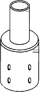 RAB Lighting Pole Adaptor for 2 3/8" Tenon to 4" Round Pole, BRAD4