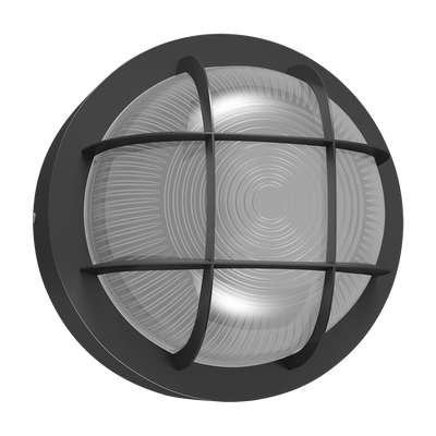RAB Lighting BULKH Wall Sconce, 15/12/9W, CCT Selectable, Photocell, Round, Bronze, BULKH15R