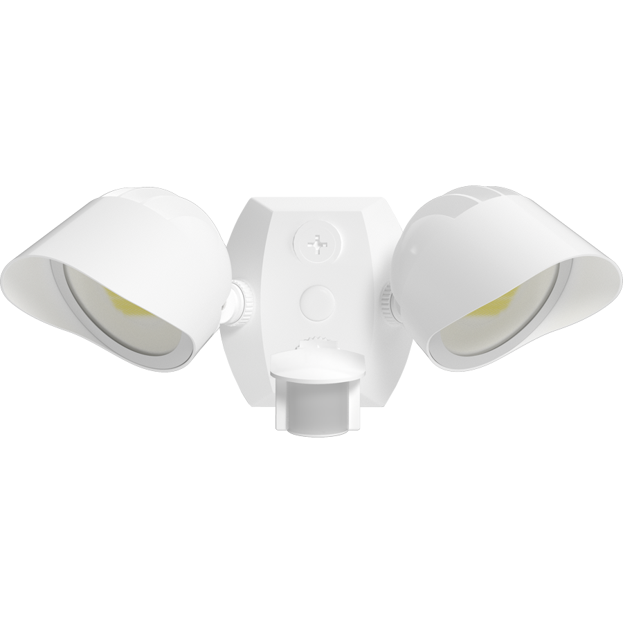 RAB Lighting SMSBULLET Flood Light Kit, 40/30/20W, CCT Selectable, 120V, SMS500 Sensor Included, White, SMSBULLET2X20W