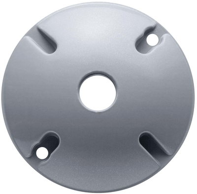 RAB Lighting 1 Hole Die Cast 4" Round Cover, Silver Gray, C100