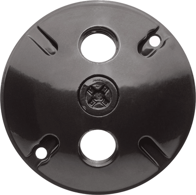 RAB Lighting 3 Hole Die Cast 4" Round Cover, Bronze, C103A