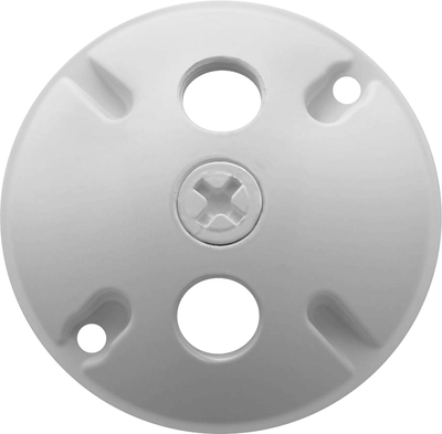 RAB Lighting 3 Hole Die Cast 4" Round Cover, White, C103W