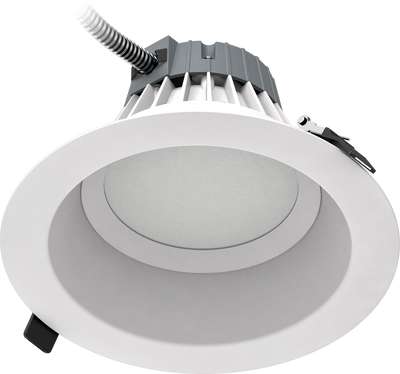 RAB Lighting 8" 24 Watt LED Performance Downlight, 0-10V Dimming, 3000K, 2,337 Lumens, 120-277V, C8R24830UNVW