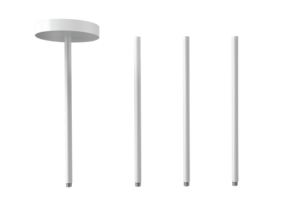RAB Lighting 48" Pendant Stem for CD34 LED Cylinders, White, CD34STEM-W