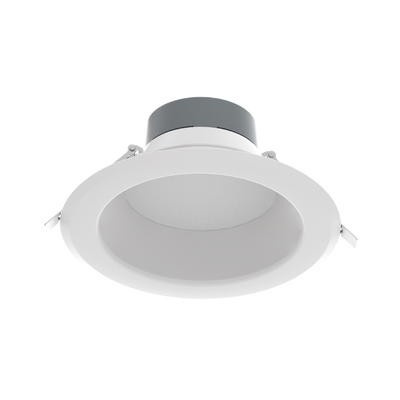RAB Lighting Field-Adjustable LED Commercial Downlight, 8in, 11 | 16 | 22W, 2,000 Lumens, CCT Selectable, 120-277V, CRLEDFA-8R-22S-9CCT-UNV-WS