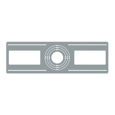RAB Lighting Flat Mounting Plate for Compatible 3" / 4" / 5" / 6" Recessed Downlights, DLPLATE-WFR3456