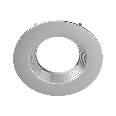 RAB Lighting Round Baffle Trim Insert for 6" Retrofit Downlights, Brushed Nickel, DLTRIM-R6RB-BN
