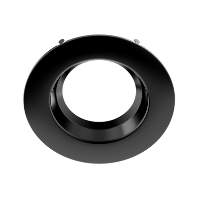 RAB Lighting Round Smooth Trim Insert for 6" Retrofit Downlights, Black, DLTRIM-R6RS-B