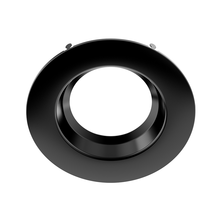 RAB Lighting Round Smooth Trim Insert for 6" Retrofit Downlights, Black, DLTRIM-R6RS-B