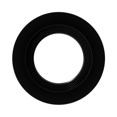 RAB Lighting Round Baffle Trim Insert for 4" Retrofit Downlights, Black, DLTRIM-R4RB-B-L