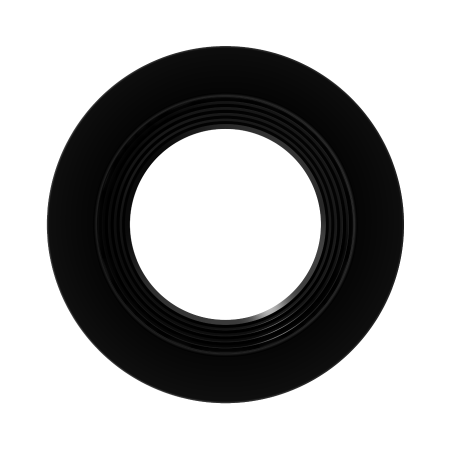 RAB Lighting Round Baffle Trim Insert for 4" Retrofit Downlights, Black, DLTRIM-R4RB-B-L
