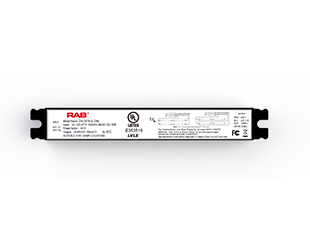 RAB Lighting T8 LED Type C Driver, 26W, 120-277V, Dimmable, 1-2 Lamp, DRI-36/48T8-2L-DIM
