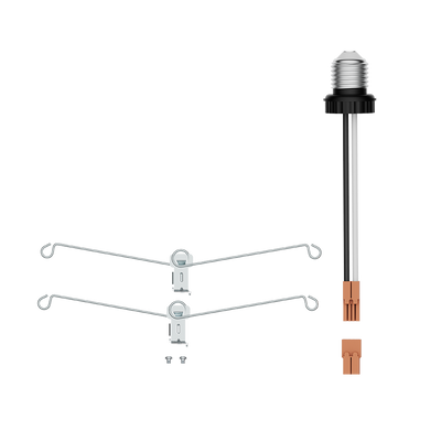 RAB Lighting Torsion Springs and Socket Adapter for 6" DISK LED Surface Mount Lights Recessed Housing Installations, DSK34-6-ACC
