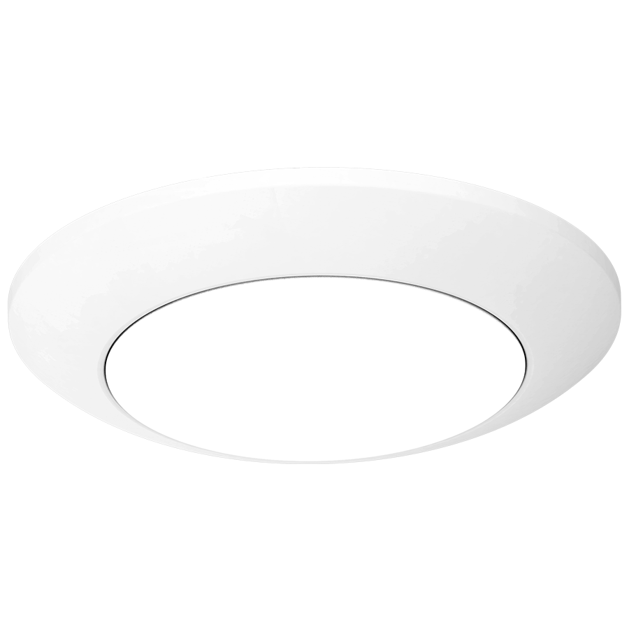 RAB Lighting DSK34 6" Round Economy LED Surface Mount, Lightcloud Blue, SmartShift, 15W, CCT Selectable, 1,100 Lumens, 120-277V, White, DSK34-6-LCB