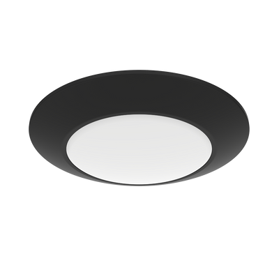 RAB Lighting 16 Watt 6" Round Economy LED Surface Mount, Black, 4000K, 1,000 Lumens, 120V, DSK34-6R16940120BS