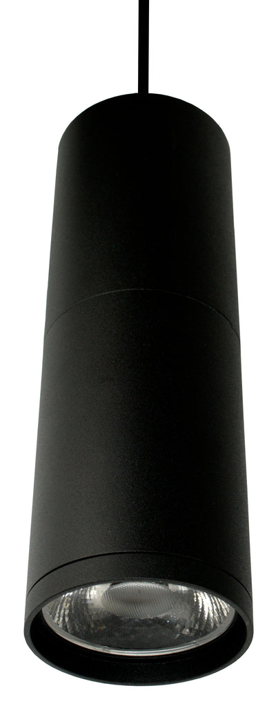 Elco Lighting EDL Diecast Aluminum Pendant, 40W, CCT Selectable, TRIAC, 4 x 10 In., Black, EDL83CT3B