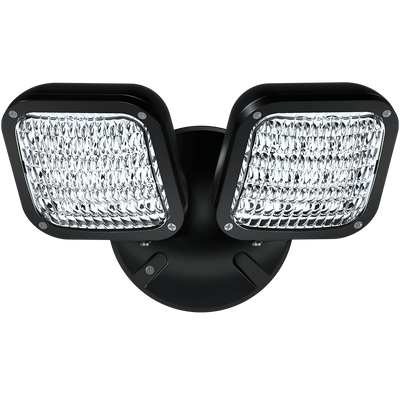 RAB Lighting Emergency Outdoor Remote LED Dual Head, High Lumen, Black, EREMOTEOUT-HB