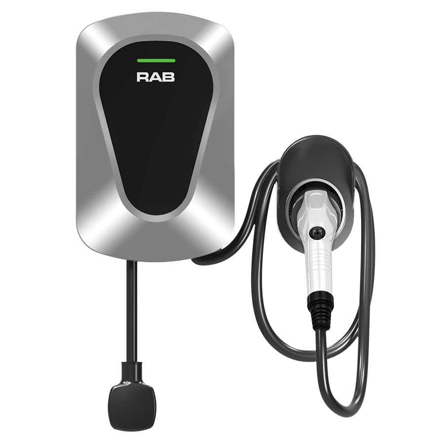 RAB Level 2 Plug-and-Play Electric Vehicle Charger - 40A Max Output - 23ft Cable - 200-240V, EVC40